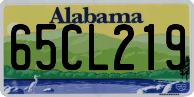 AL license plate 65CL219