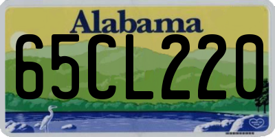 AL license plate 65CL220