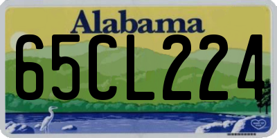 AL license plate 65CL224