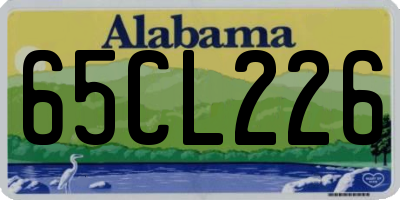 AL license plate 65CL226