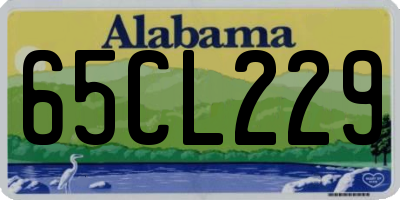 AL license plate 65CL229