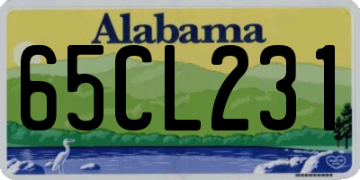AL license plate 65CL231