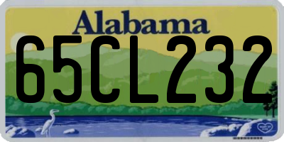 AL license plate 65CL232