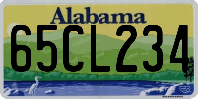 AL license plate 65CL234