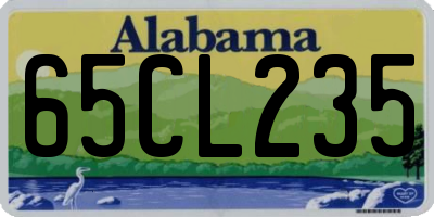 AL license plate 65CL235