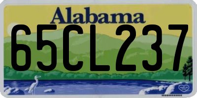 AL license plate 65CL237