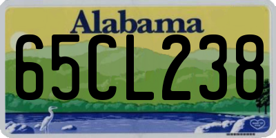 AL license plate 65CL238