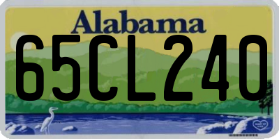 AL license plate 65CL240