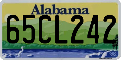 AL license plate 65CL242