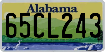 AL license plate 65CL243