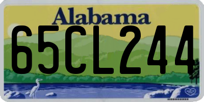 AL license plate 65CL244