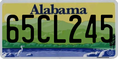 AL license plate 65CL245
