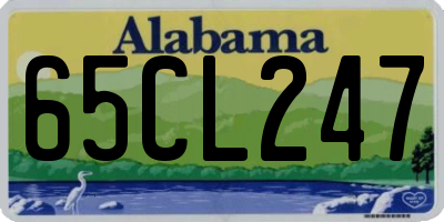 AL license plate 65CL247