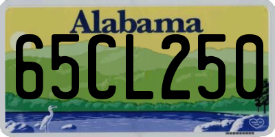 AL license plate 65CL250