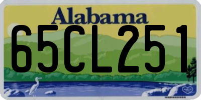 AL license plate 65CL251
