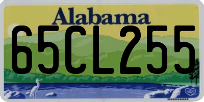 AL license plate 65CL255