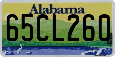 AL license plate 65CL260