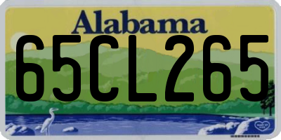 AL license plate 65CL265