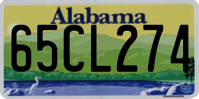 AL license plate 65CL274