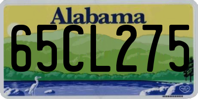 AL license plate 65CL275