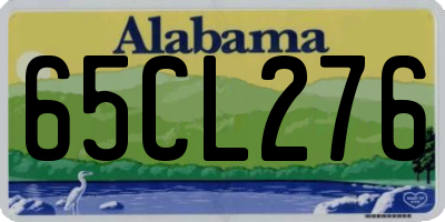 AL license plate 65CL276