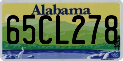 AL license plate 65CL278