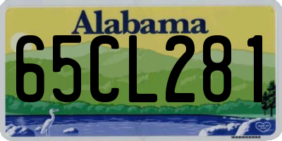 AL license plate 65CL281