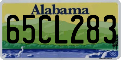 AL license plate 65CL283