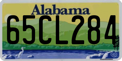 AL license plate 65CL284