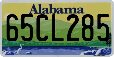 AL license plate 65CL285