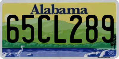 AL license plate 65CL289
