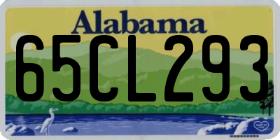 AL license plate 65CL293