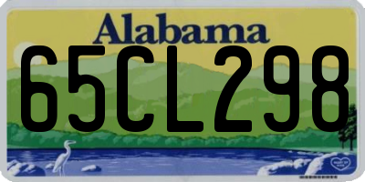 AL license plate 65CL298