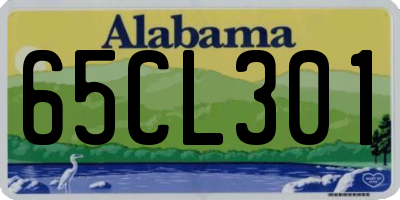 AL license plate 65CL301