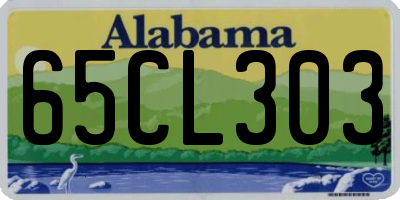 AL license plate 65CL303