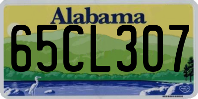 AL license plate 65CL307