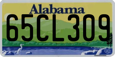 AL license plate 65CL309