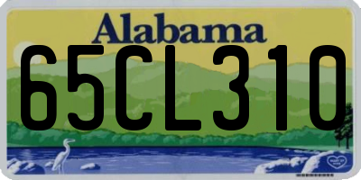 AL license plate 65CL310
