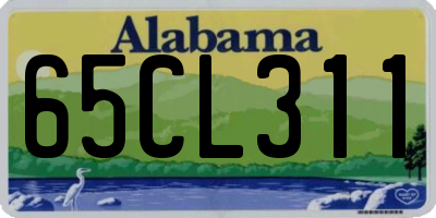 AL license plate 65CL311
