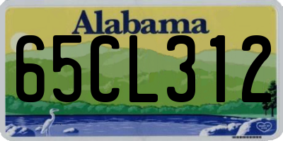AL license plate 65CL312
