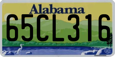 AL license plate 65CL316