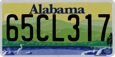 AL license plate 65CL317