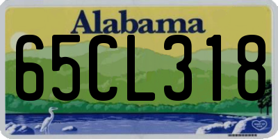 AL license plate 65CL318