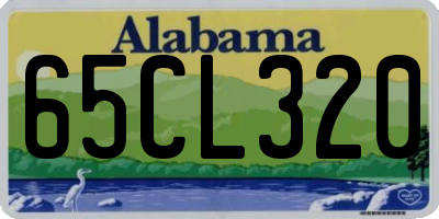 AL license plate 65CL320