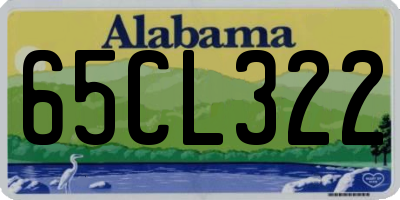 AL license plate 65CL322
