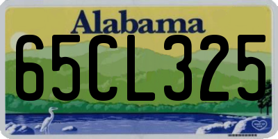 AL license plate 65CL325
