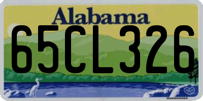AL license plate 65CL326