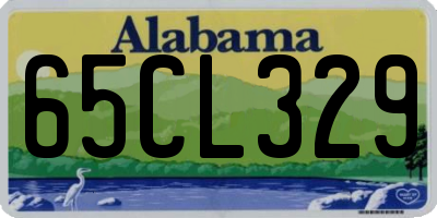 AL license plate 65CL329