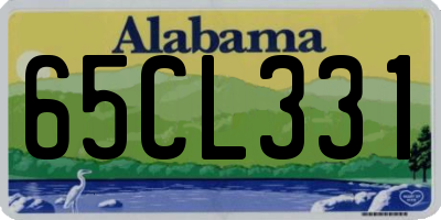 AL license plate 65CL331