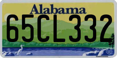 AL license plate 65CL332